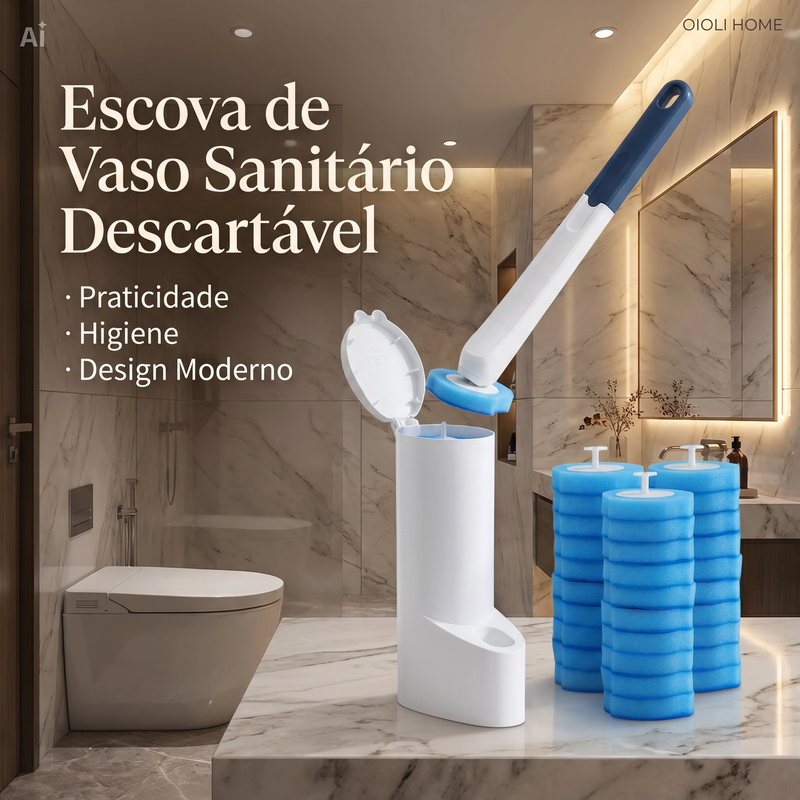 Escova Sanitária com Refil Descartável - PureBrush Clean™