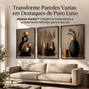 Quadros Trio Luxo Dourado -  Maison Aurea™