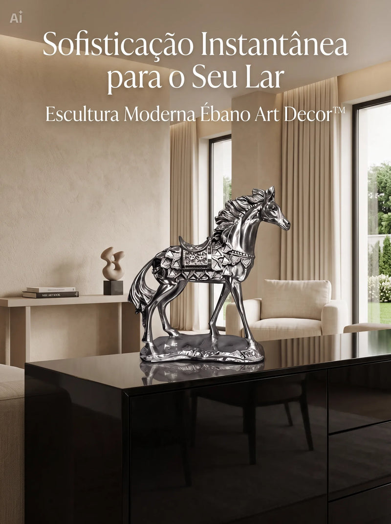 Escultura Moderna em Gesso - Ébano Art Decor™