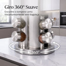Porta Tempero Giratório em Aço Inox - SpinChef Inox 360™