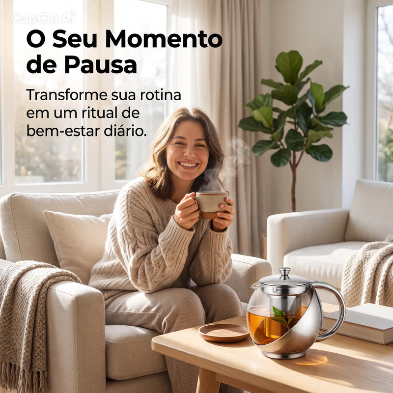 Jarra Infusora de Vidro 750 ml -  InfusaGlass Elegance™