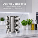 Porta Tempero Giratório em Aço Inox - SpinChef Inox 360™