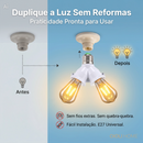 Soquete Adaptador para 2 Lâmpadas – DuoLight Max™