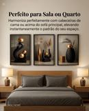 Quadros Decorativos Trio  com Escultura Dourada Luxo (FRETE  GRÁTIS)