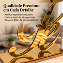 Decoração Fé Espelhada Premium - Fé Dourada Divine™