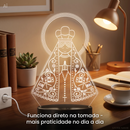 Luminária  para mesa 3D - nossa senhora