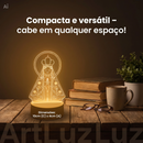 Luminária  para mesa 3D - nossa senhora