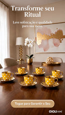 Xícaras Elegantes com Pires Premium - Élysée Café Collection™