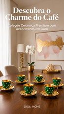 Xícaras Elegantes com Pires Premium - Élysée Café Collection™