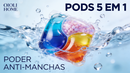 Cápsulas Lava Roupas Tira Manchas 5 em 1