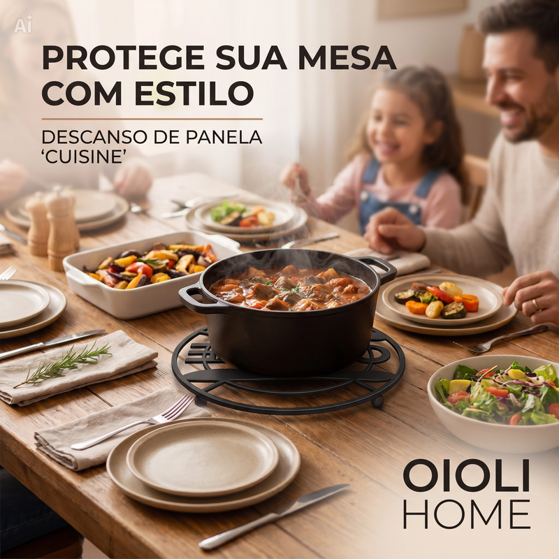 Suporte Quente Ferro Maciço -  FerroLar Elegance®