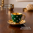 Xícaras Elegantes com Pires Premium - Élysée Café Collection™