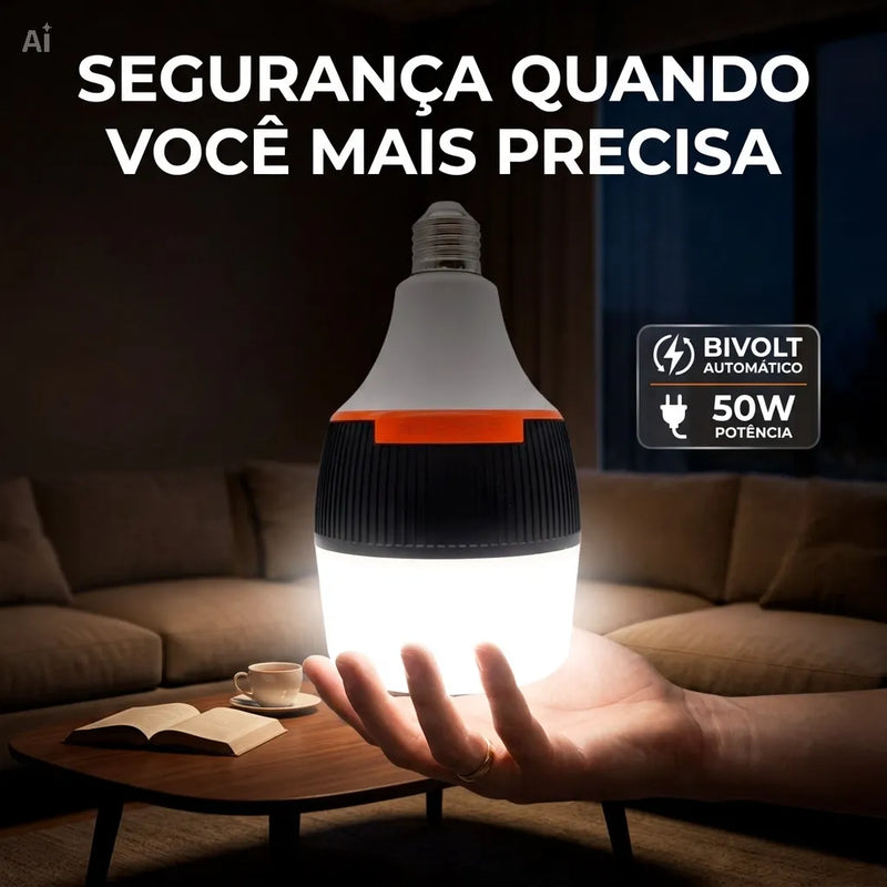 Lâmpada de Emergência LED 50W - LumiGuard Emergency™