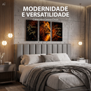 Kit Cabeceira E Quadro Leão - Suíte Imperial Lion