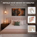 Kit Cabeceira E Quadro Leão - Suíte Imperial Lion