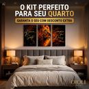 Kit Cabeceira E Quadro Leão - Suíte Imperial Lion