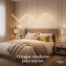 Luminária suspensa em  LED em formato ondulado, ajustável 110-220V