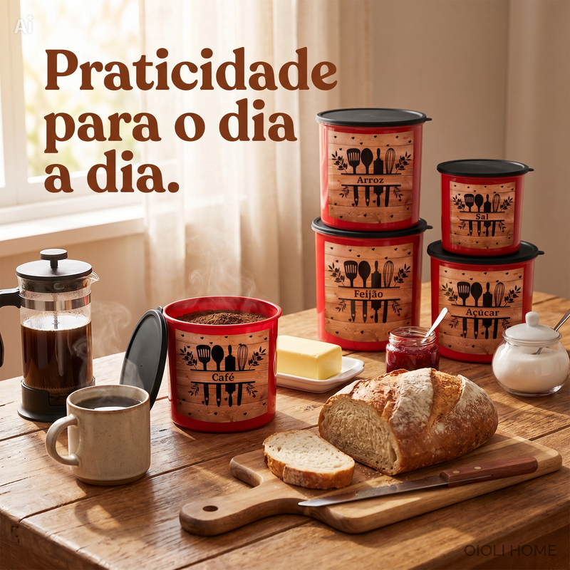 Pote para mantimento - 5 peças