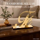 Decoração Fé Espelhada Premium - Fé Dourada Divine™