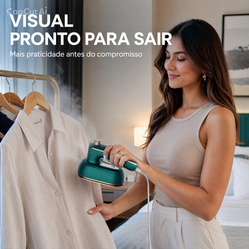 Roupas Alinhadas em Qualquer Lugar -  SteamElegance Mini™
