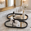 Bandejas luxo espelhadas ( kit com 2)